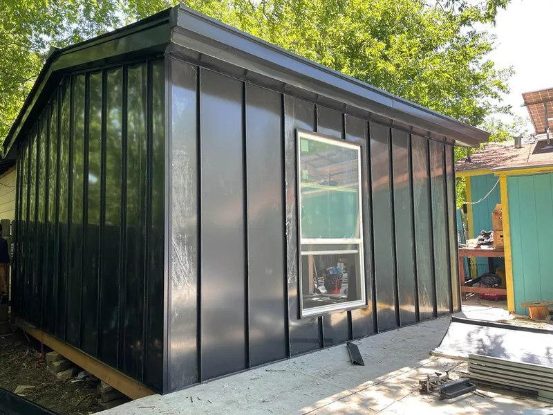 Black standing seam metal wall panels for Roof Inspection in Gahanna