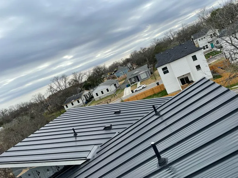 Standing seam metal roof panels with vents for Skylight Repair in Gahanna